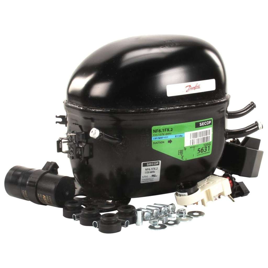 Secop NF6.1FX.2 Refrigeration Commercial Compressor 115V 1/5HP 105G5631, AEA1360YXA, AEA3425YXA, FF8.5HBK, FF7.5HBK