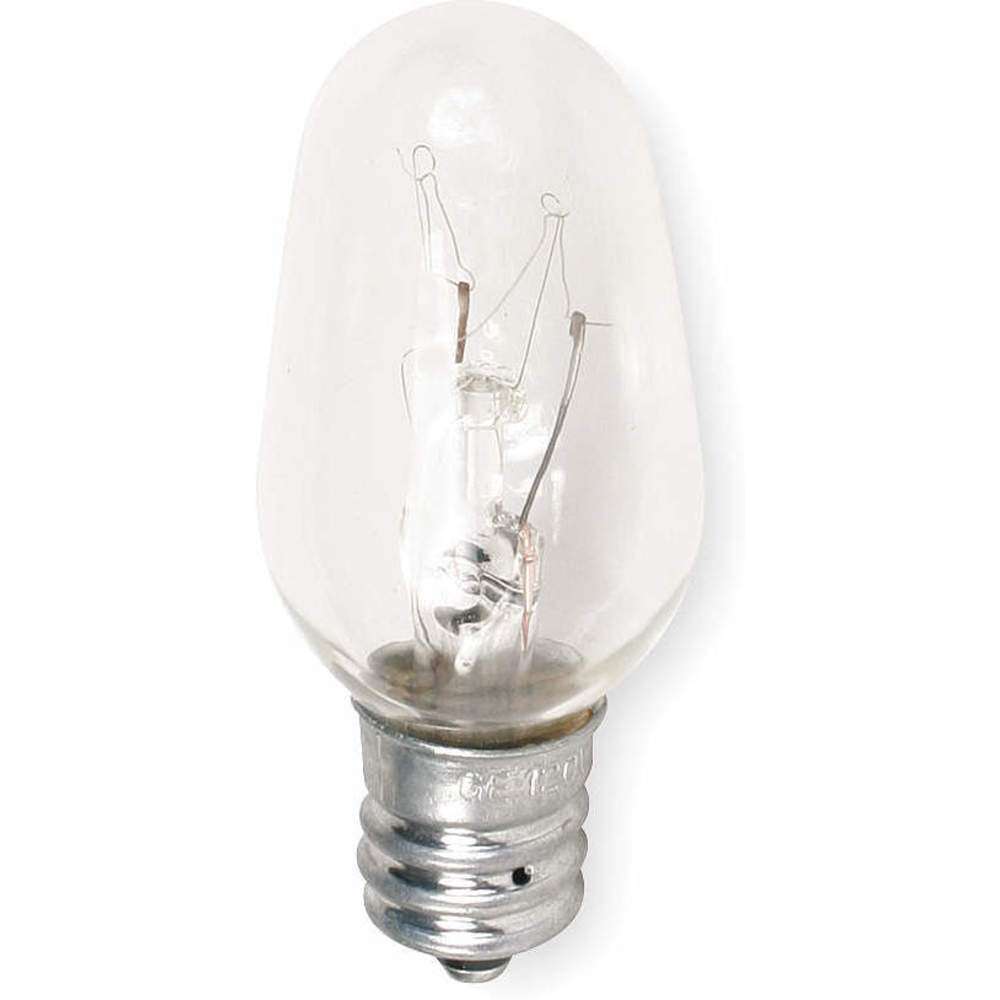 Appliance Light Bulb (7 watt, 130V, 2-1/8 ,Clear, candelabra base) 7C7