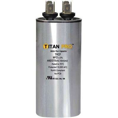 TITAN PRO Run Capacitor 20 MFD 440/370 Volt Round TRCF20