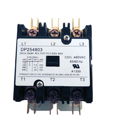 Supco Contactor 25A 480V 3 Pole Part # DP254803