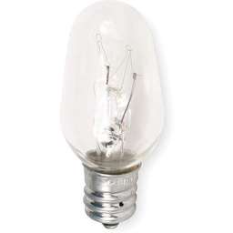 [RPW20762] Appliance Light Bulb (7 watt, 130V, 2-1/8&quot; ,Clear, candelabra base) Part # 7C7