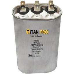 [RPW2000441] Titan Pro Run Capacitor 15+4 MFD 440/370 Volt Oval TOCFD154